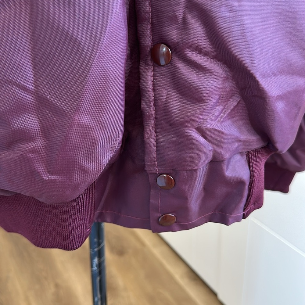 Vintage 90s Bomber Jacket Men’s XL Burgundy - Picture 15 of 17